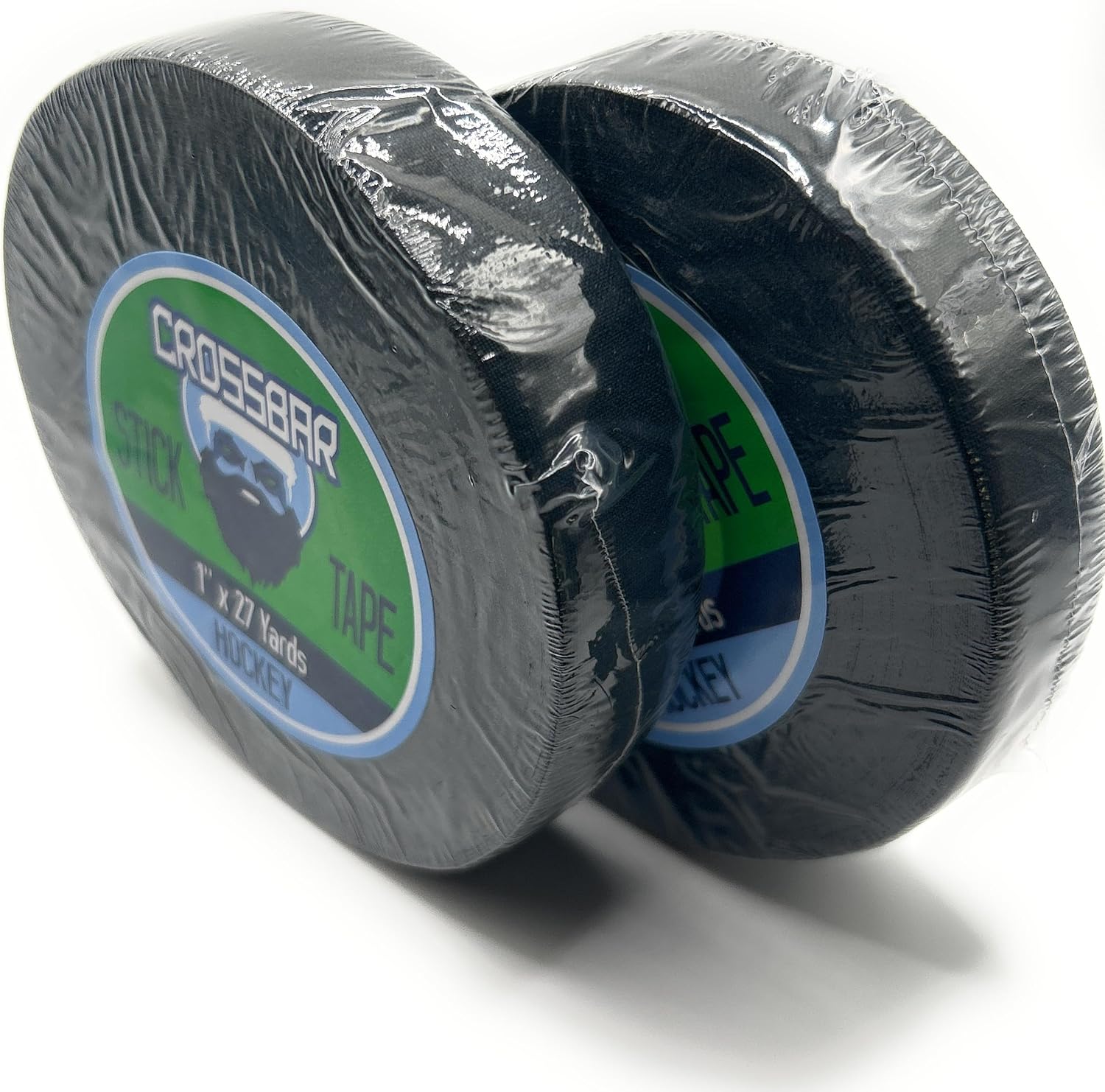 Crossbar Hockey Stick Tape - 2 Jumbo Rolls Black Cloth Tape